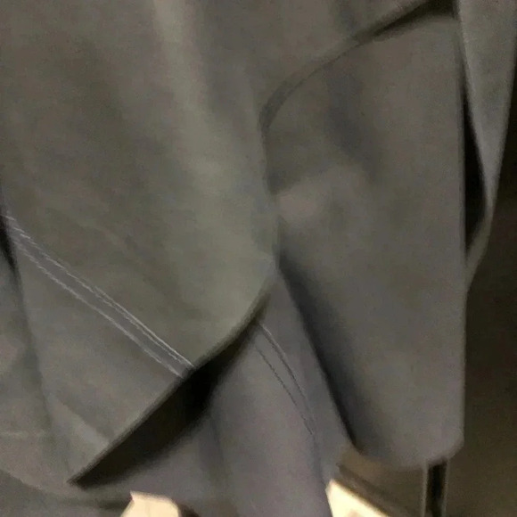 Bagatelle Genuine Leather,Waterfall Drape, Open front,butter soft,Navy Jacket - Picture 7 of 10